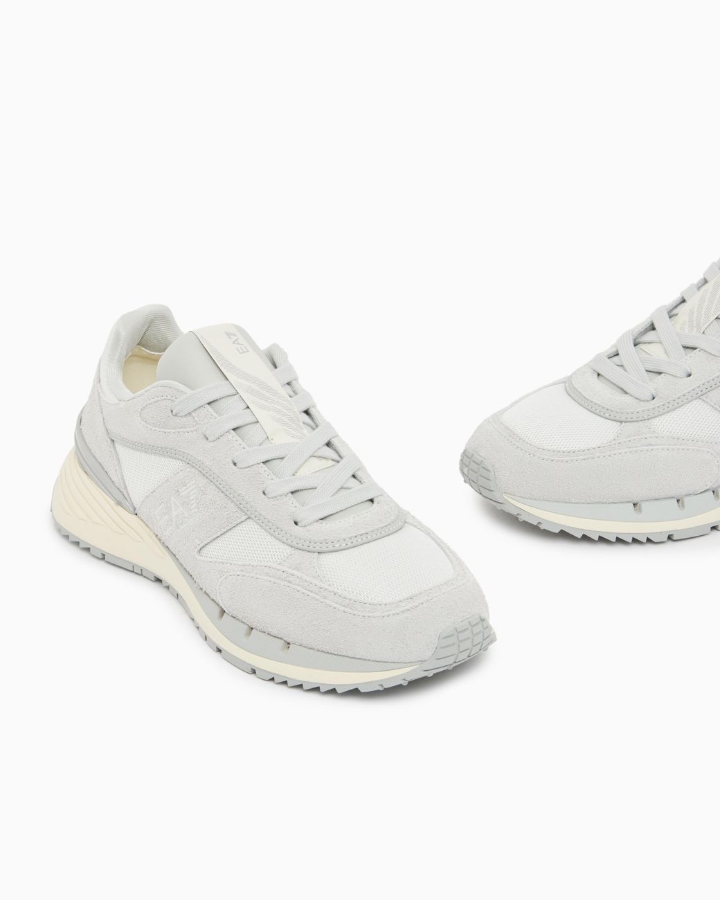 EA7 White Otg And Tech Suede And Mesh Sneakers