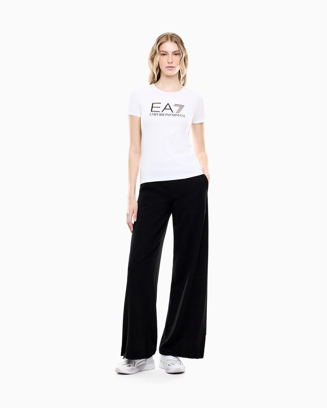 EA7 White Slim-Fit T-Shirt Logo Series