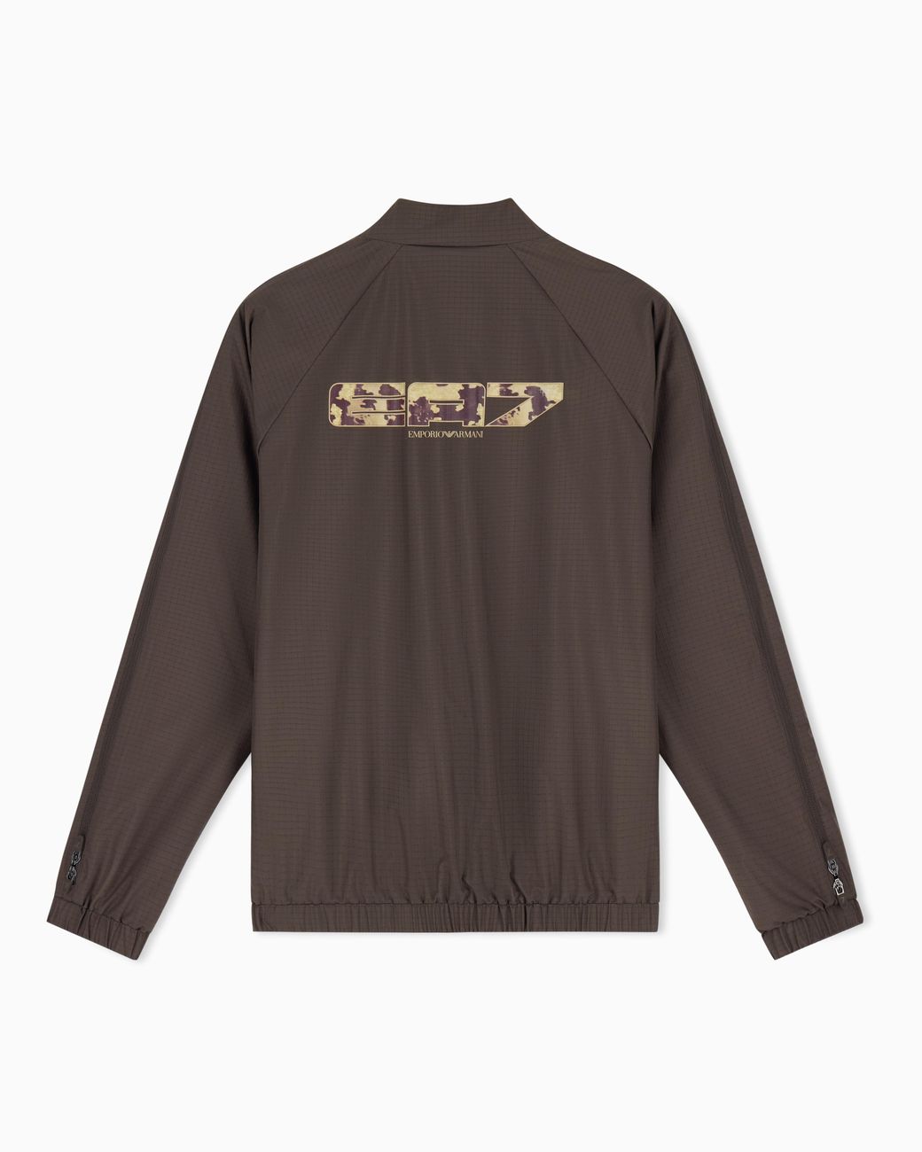EA7 Brown Oversized Sweatshirt Graphic Series With Full Zip for men