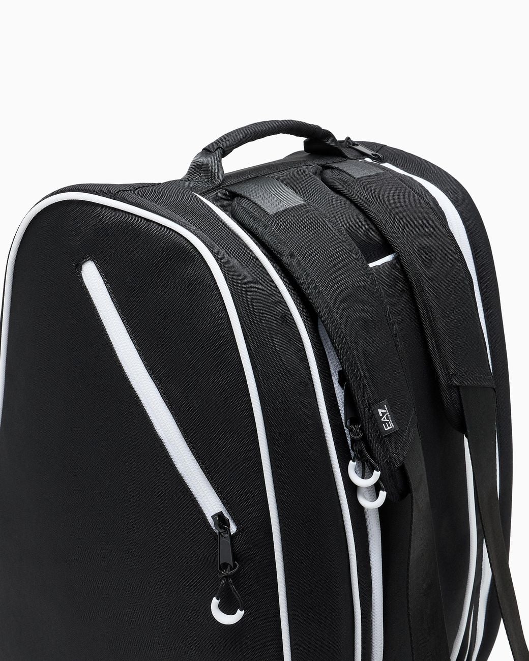 EA7 Black Backpack With Padel Racket Pockets