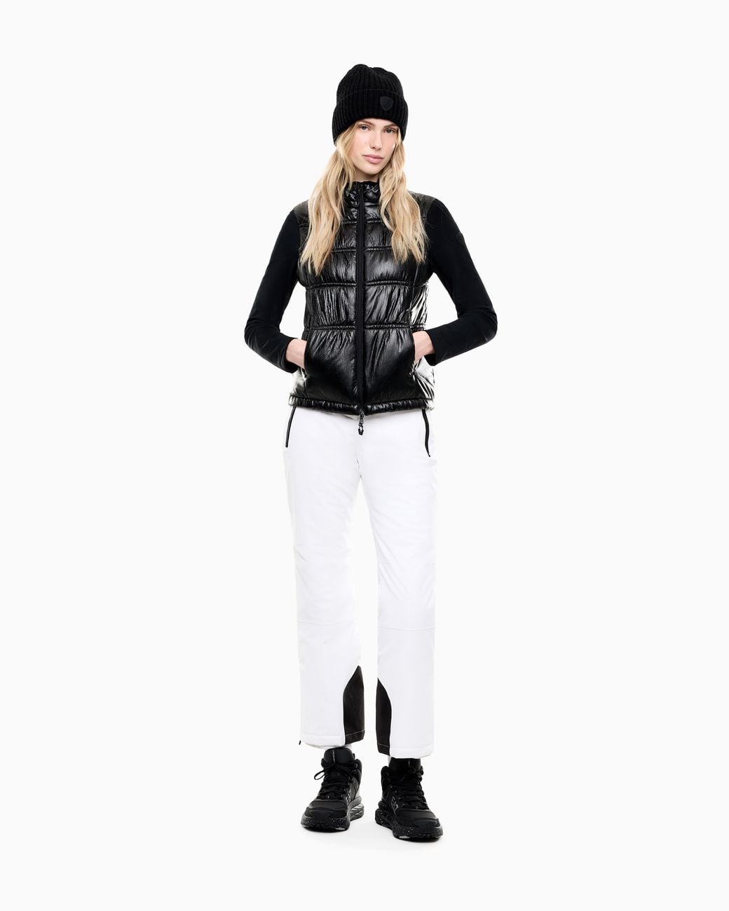 EA7 Black Blouson Jacket Ski With Regular Fit And Lightweight Padding
