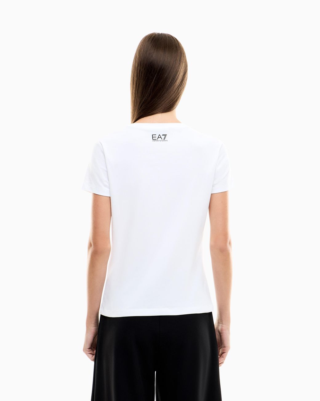 EA7 White Slim Fit T-Shirt Logo Series
