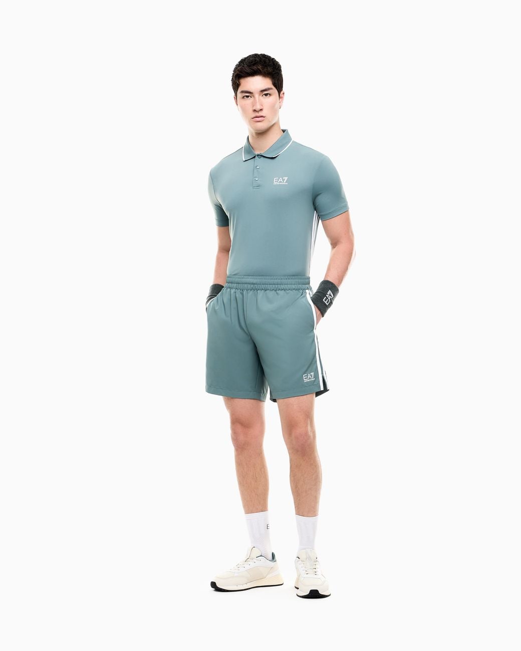 EA7 Blue Shorts Tennis Pro With Ventus7 Technology for men