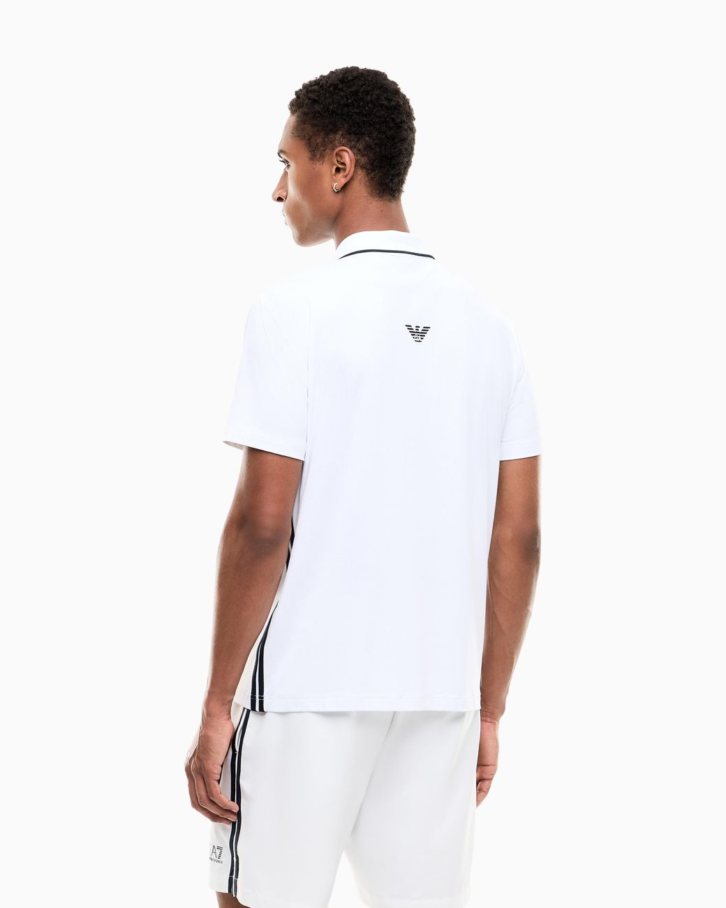 EA7 White Polo Shirt Tennis Pro Regular Fit With Ventus7 Technology for men