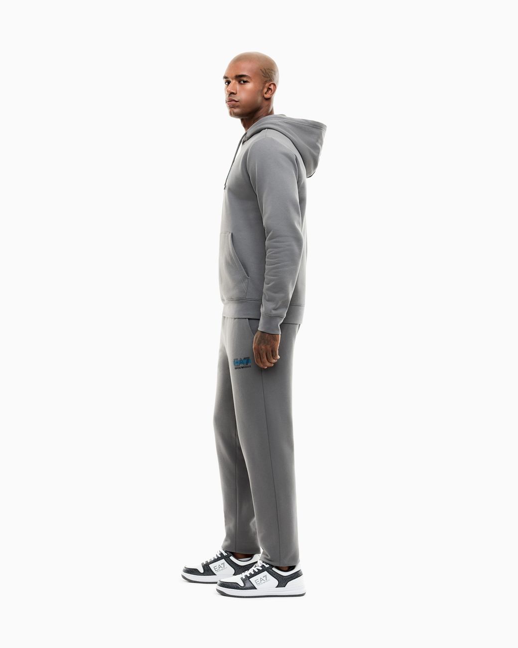 EA7 Gray Tracksuit Visibility Regular Fit Hooded for men