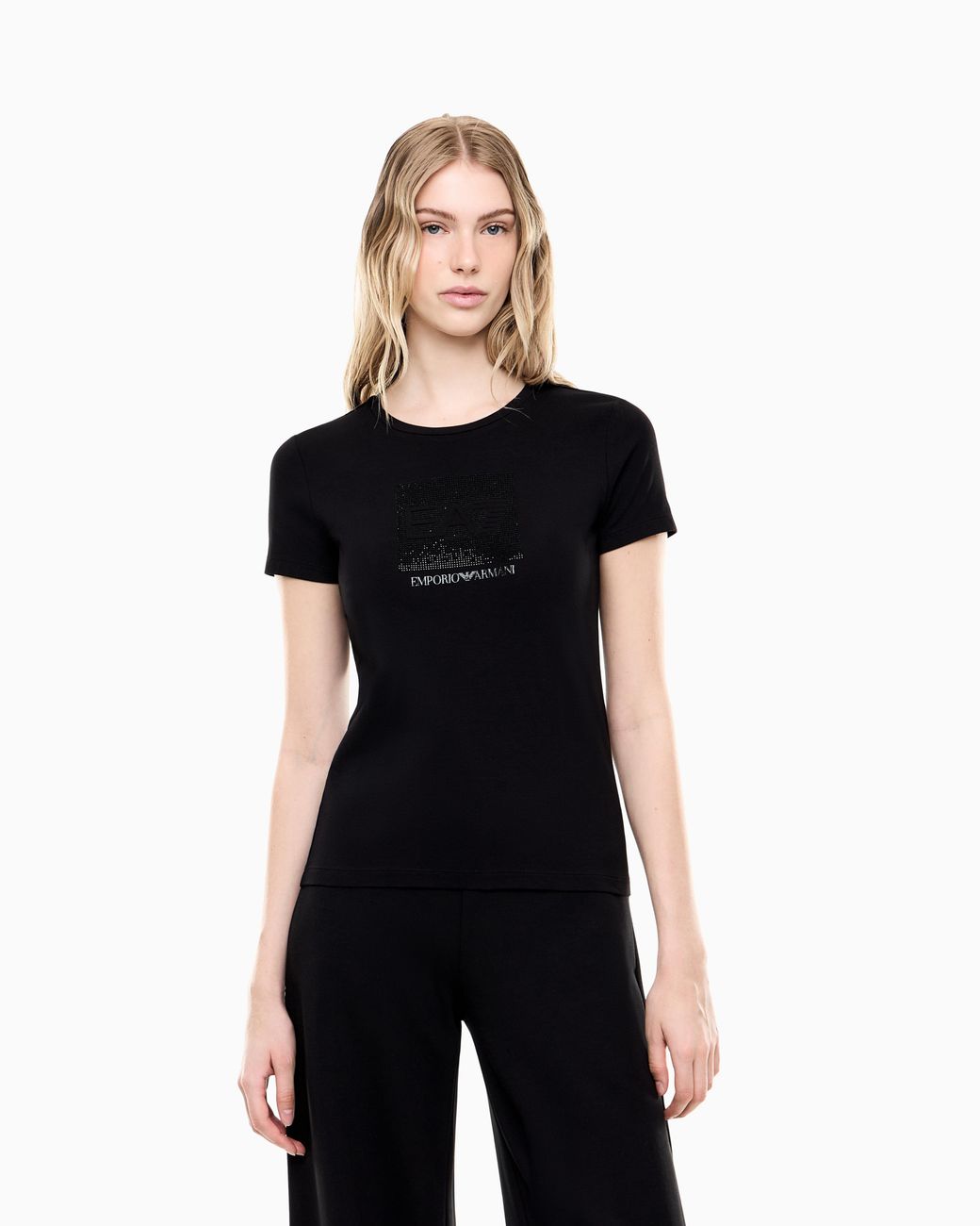 EA7 Black Slim Fit T-Shirt Logo Series
