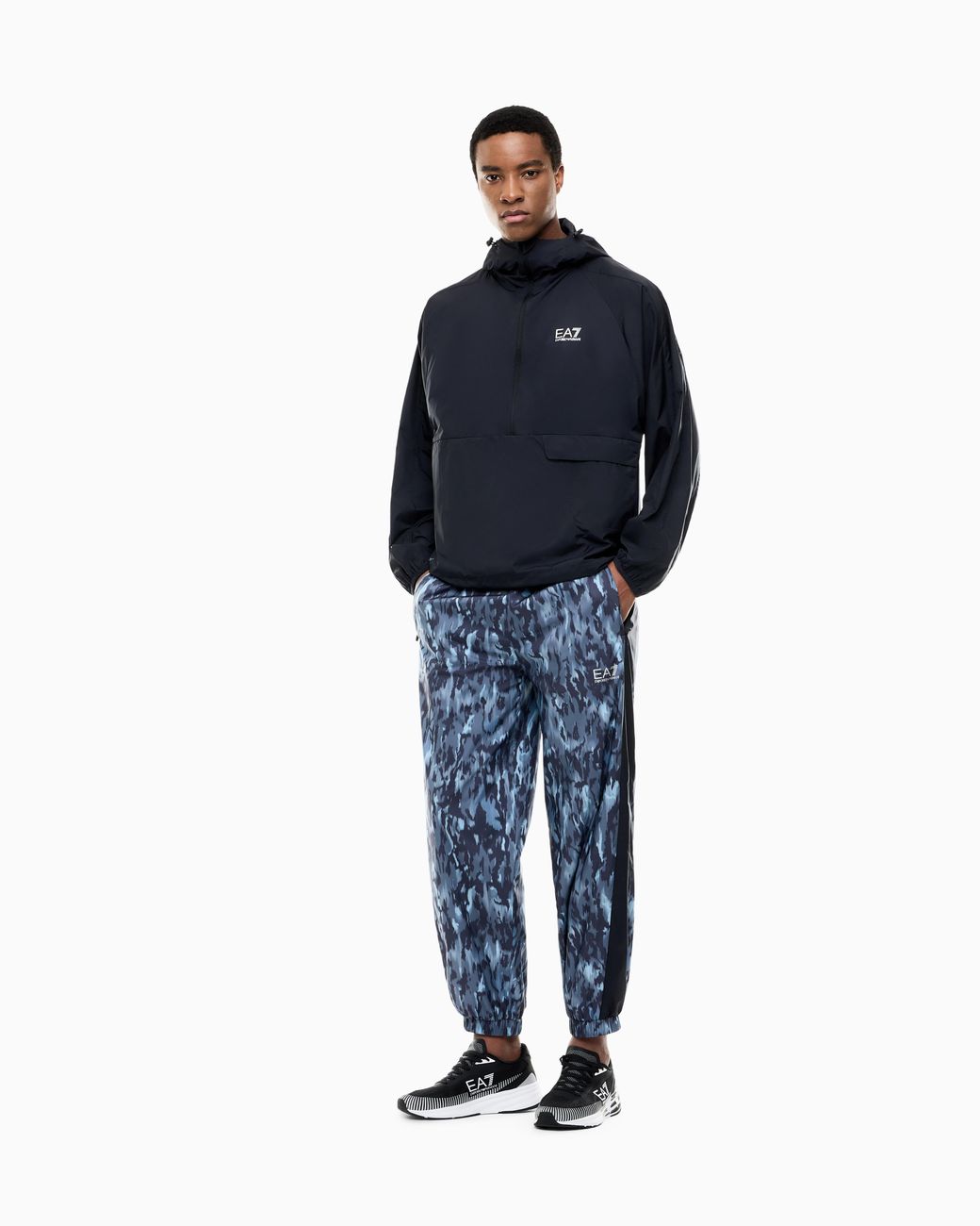EA7 Blue Regular Fit Hooded Tracksuit Ventus7 for men