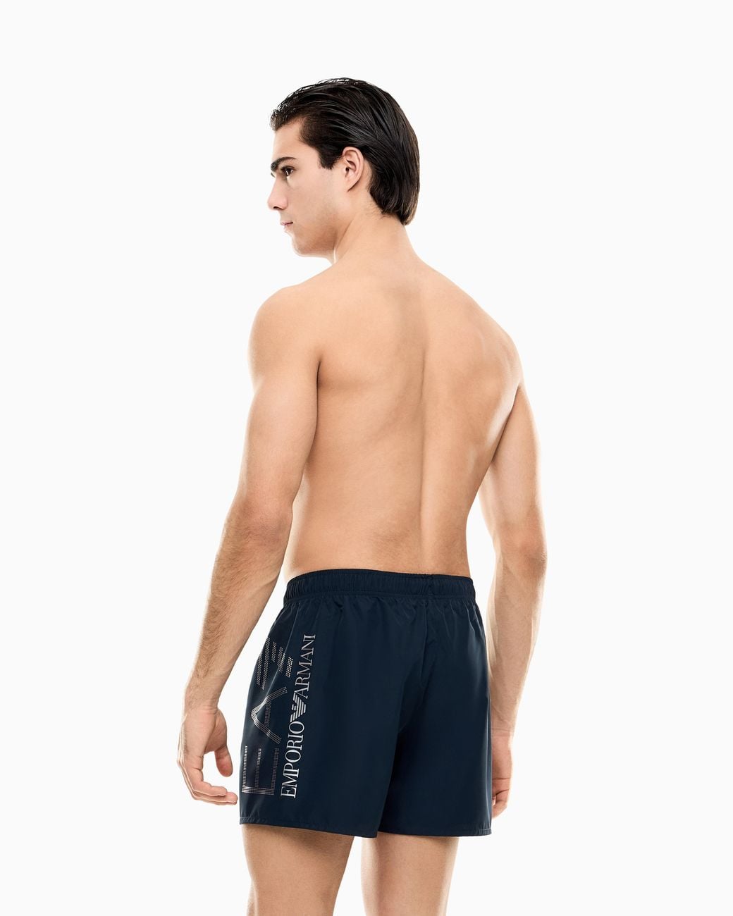EA7 Blue Bathing Trunks With A Drawstring Waist And Side Pockets for men