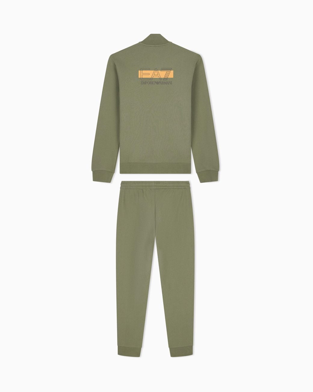 EA7 Green Tracksuit Visibility Regular Fit Cotton Jersey for men