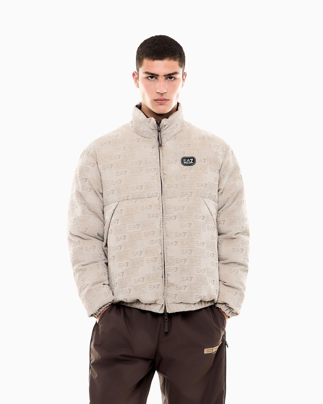 EA7 Natural Bomber Jacket Oversized for men