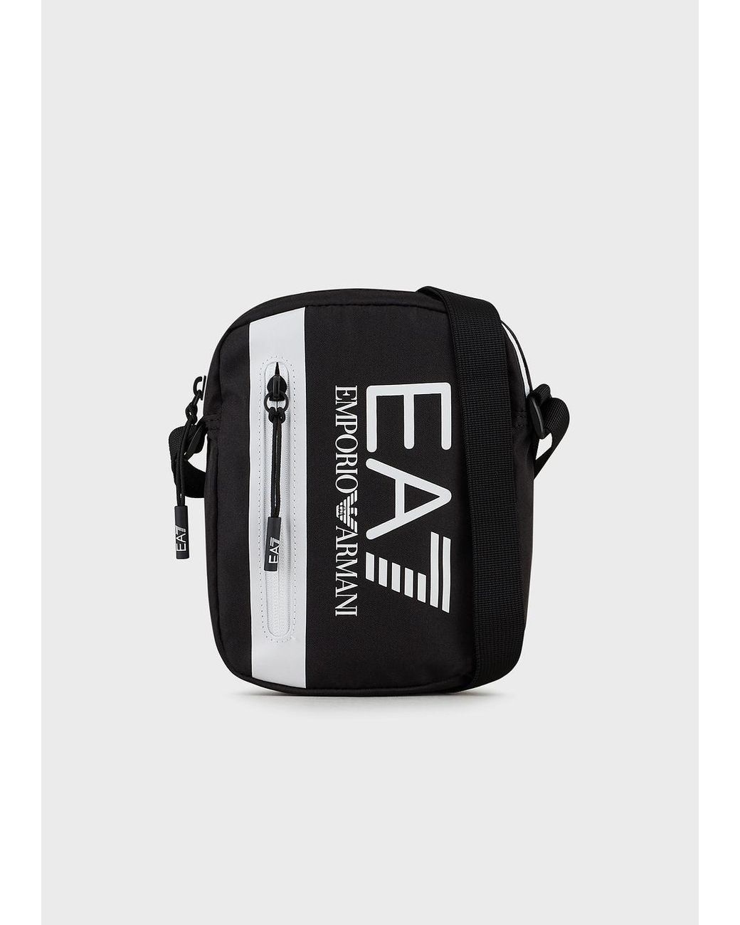 EA7 Crossbody Bag With Oversized Logo in Black for Men Lyst