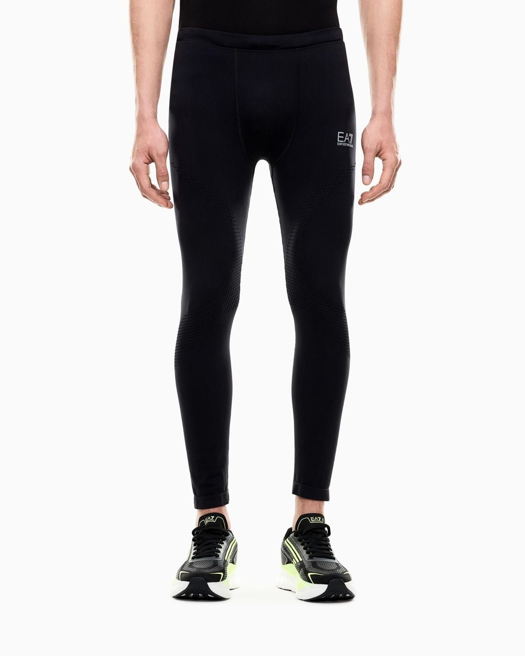 EA7 Blue Leggings Ventus Running Slim Fit Breathable Technical Fabric for men