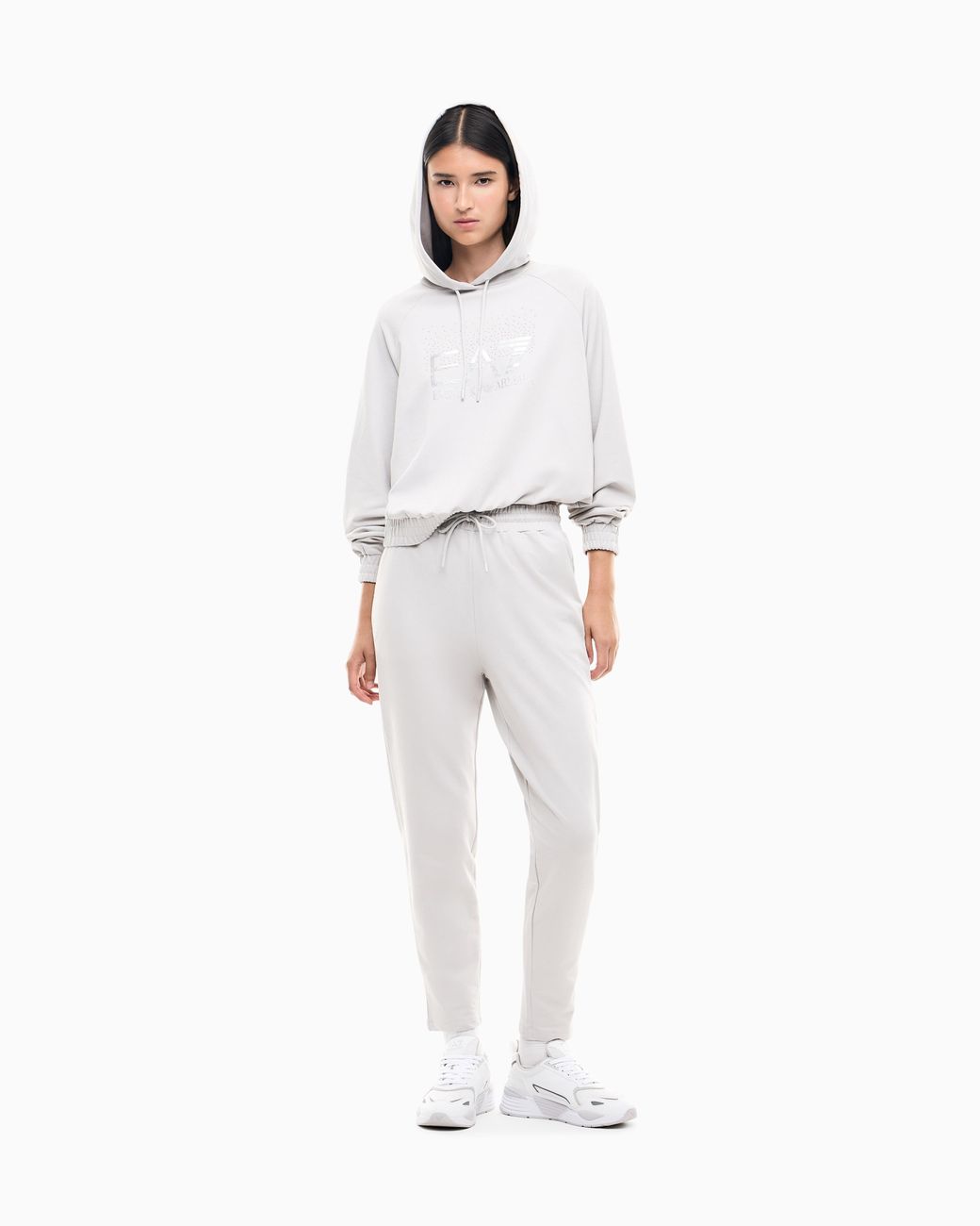 EA7 White Tracksuit Regular Fit Hooded