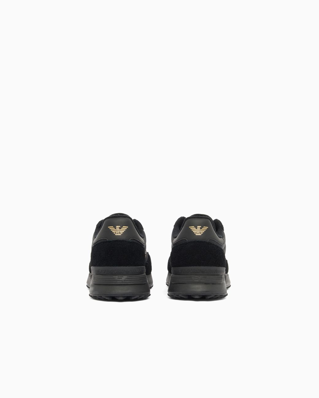 EA7 Black Fabric Sneaker With Suede Inserts Vintage Running
