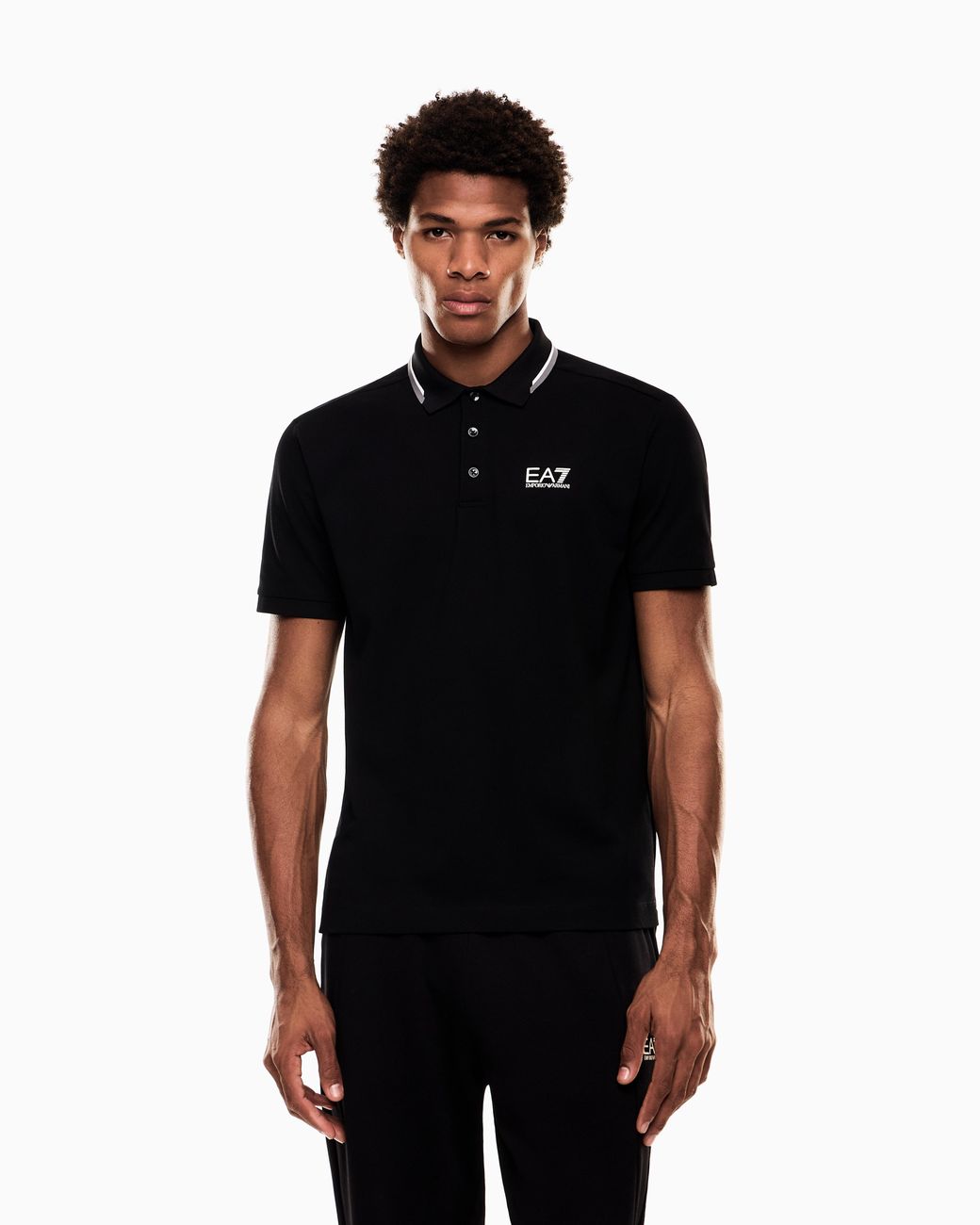 Polo Summer Block di EA7 in Black da Uomo