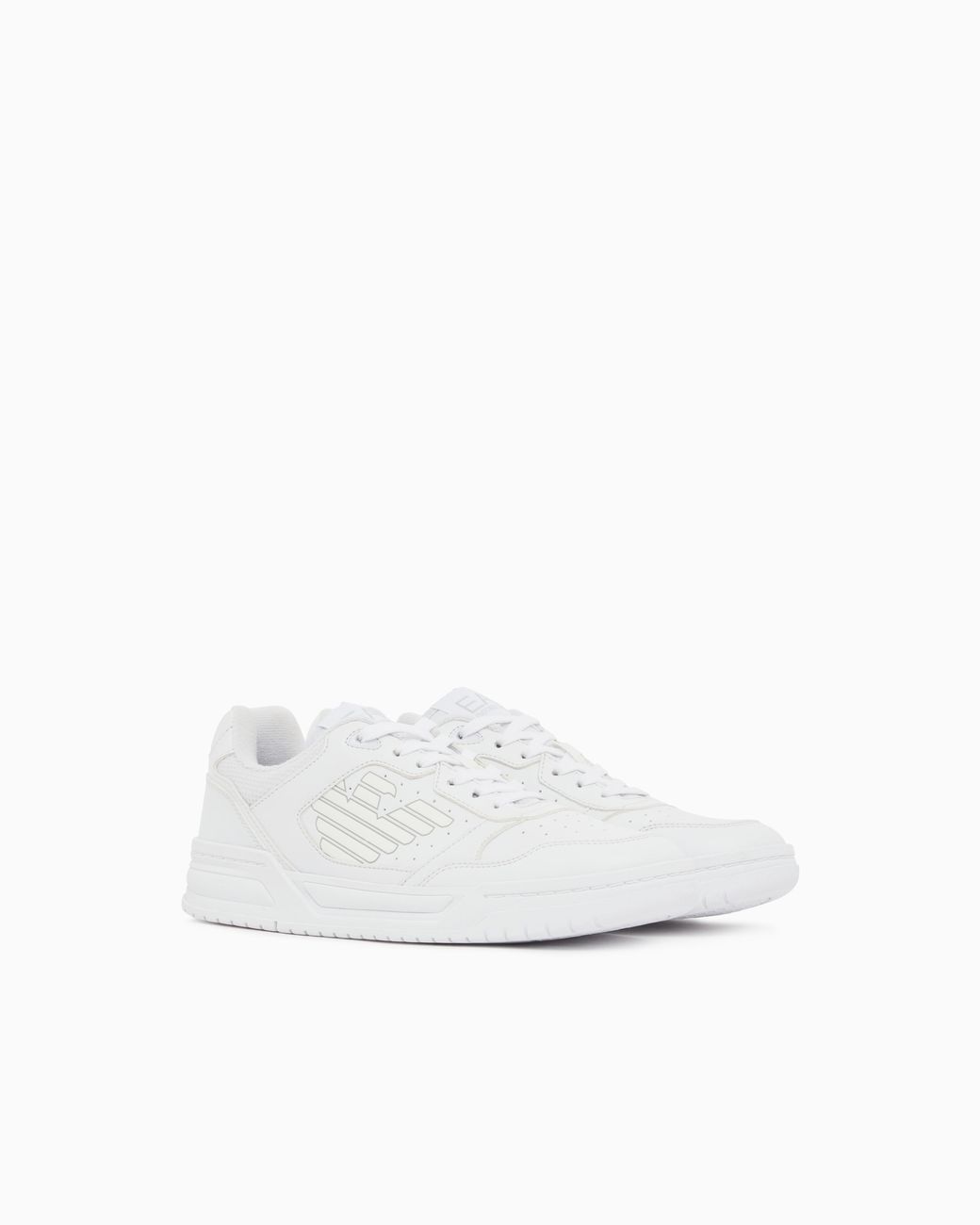 EA7 White Sneakers Mesh And Rubber Sole