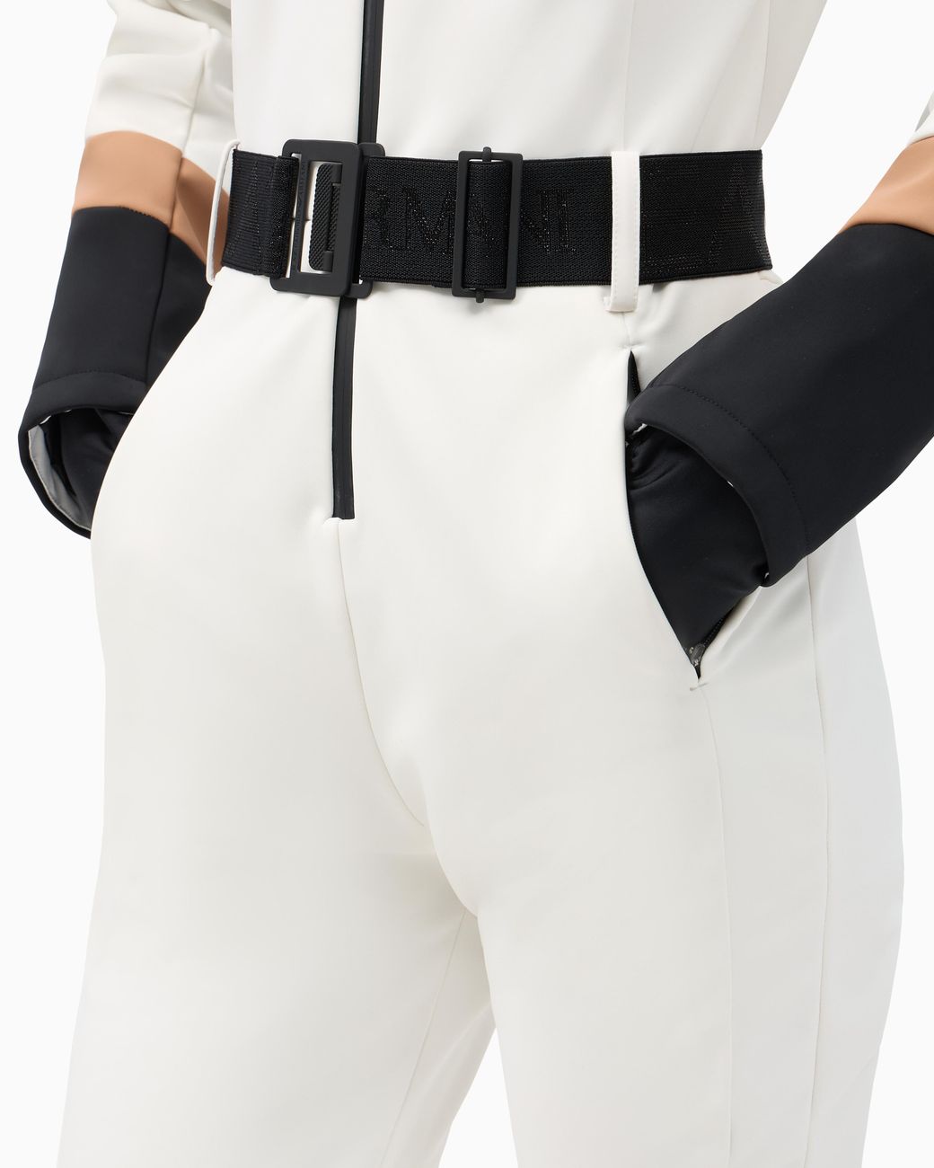 EA7 White Technical Ski Suit
