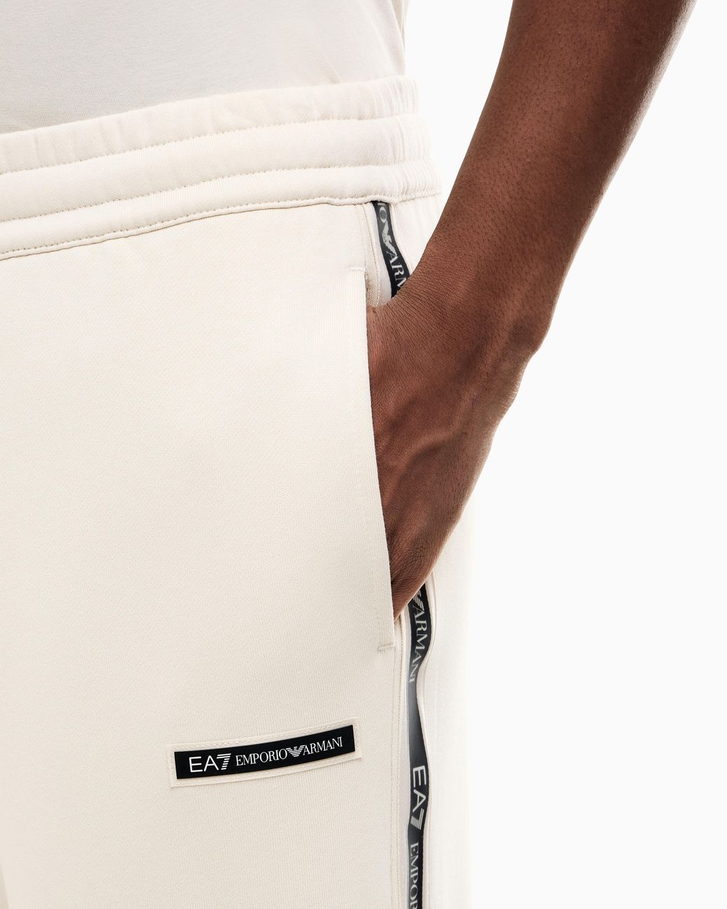 EA7 Natural Slim Fit Pants Logo Series for men