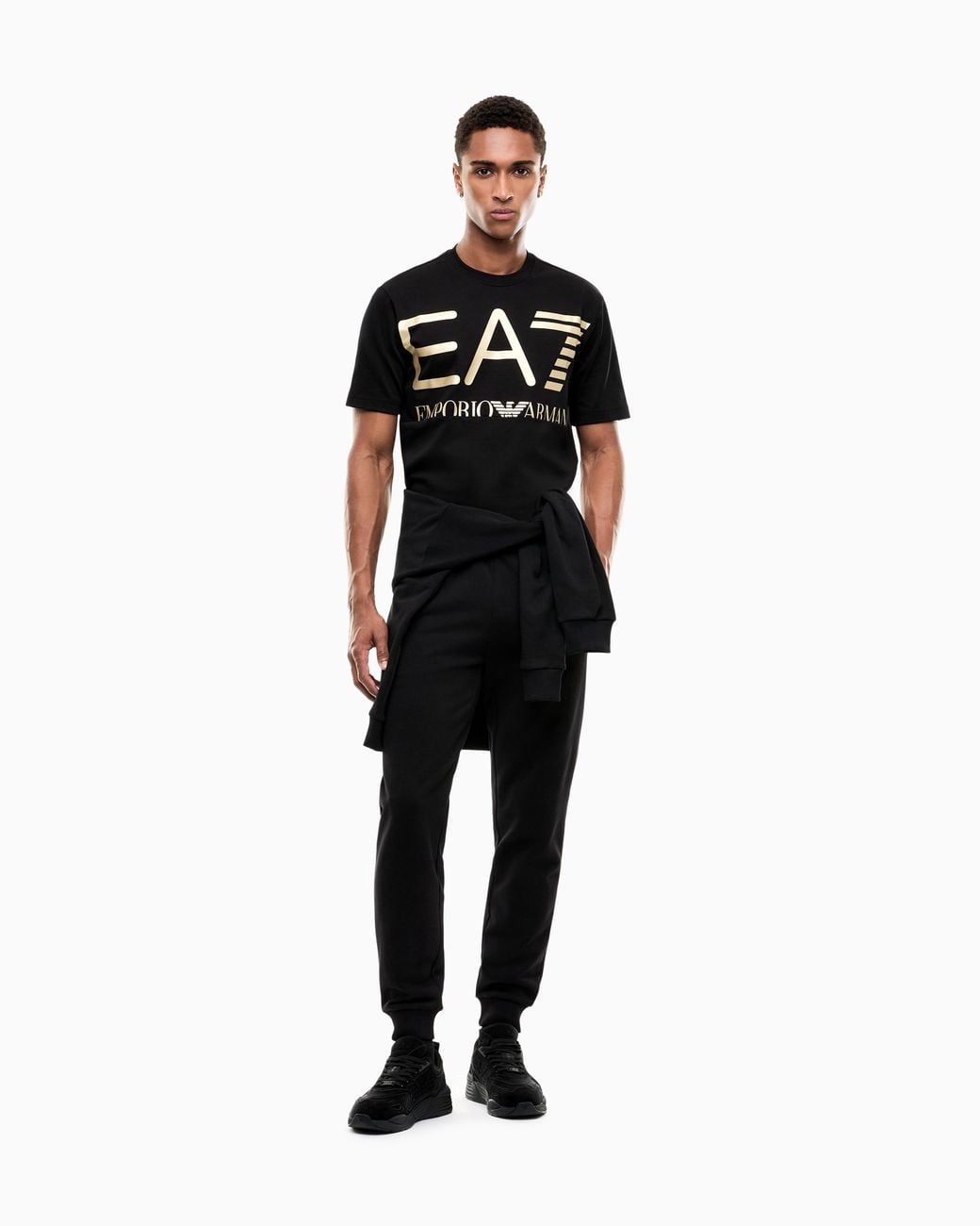 EA7 Black T-Shirt Logo Series for men