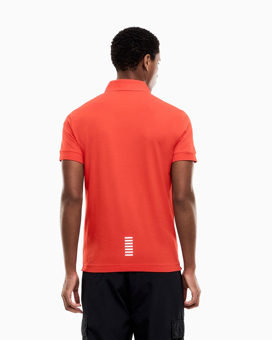 EA7 Red Stretch Polo for men
