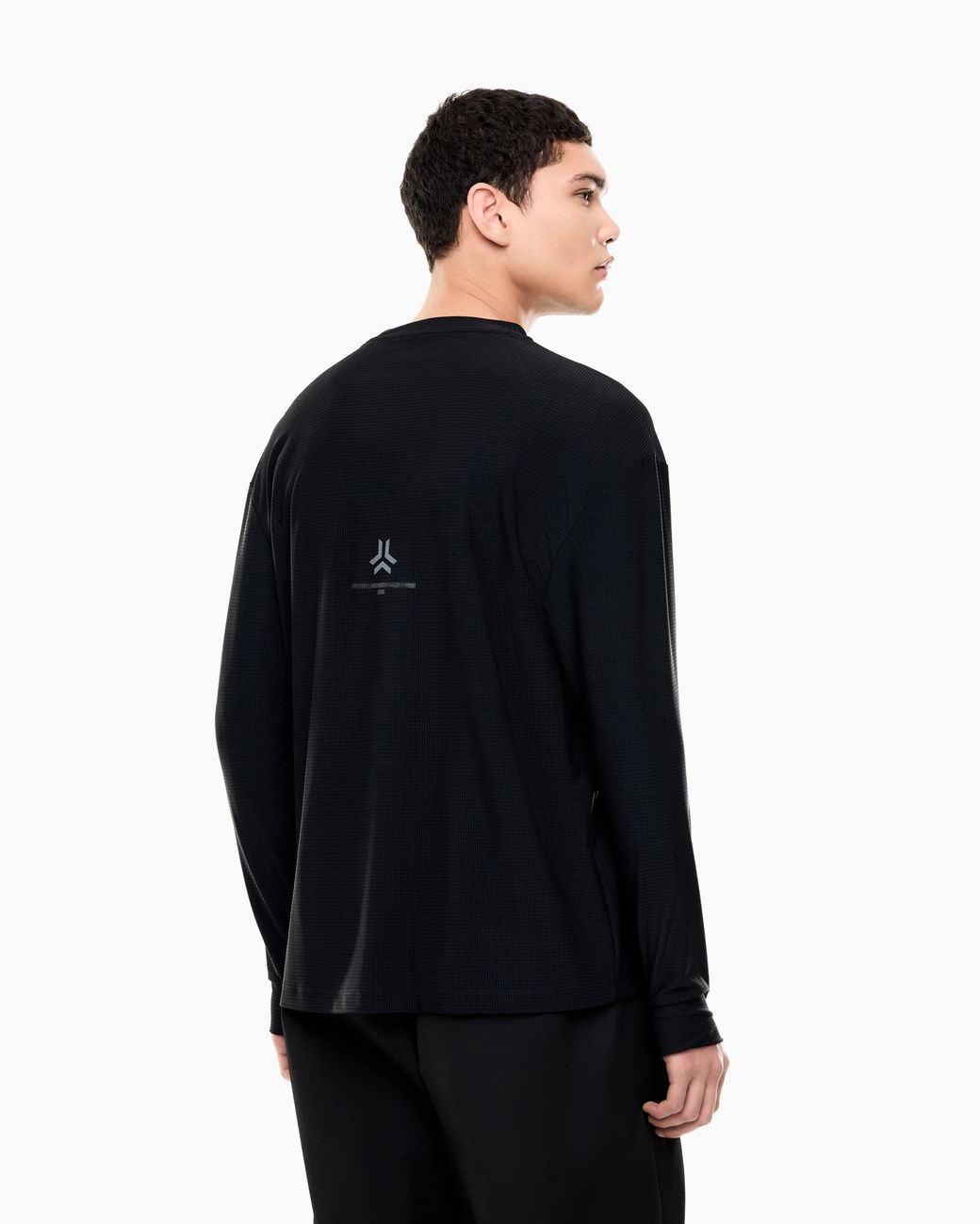 EA7 Blue Oversized T-Shirt Urban Utility With Long Sleeves for men