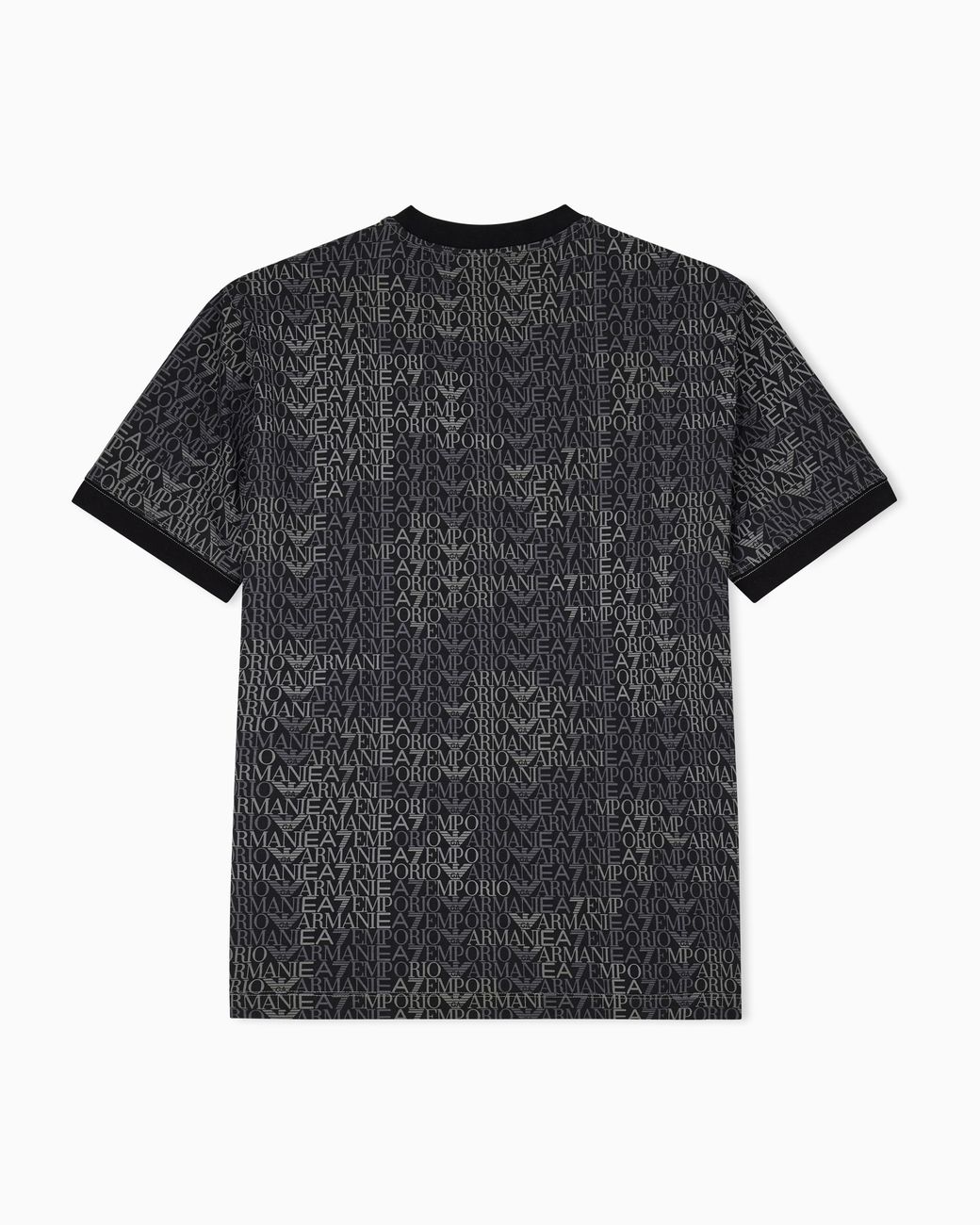 EA7 Black T-Shirt Logo Series Regular Fit Cotton Jersey for men