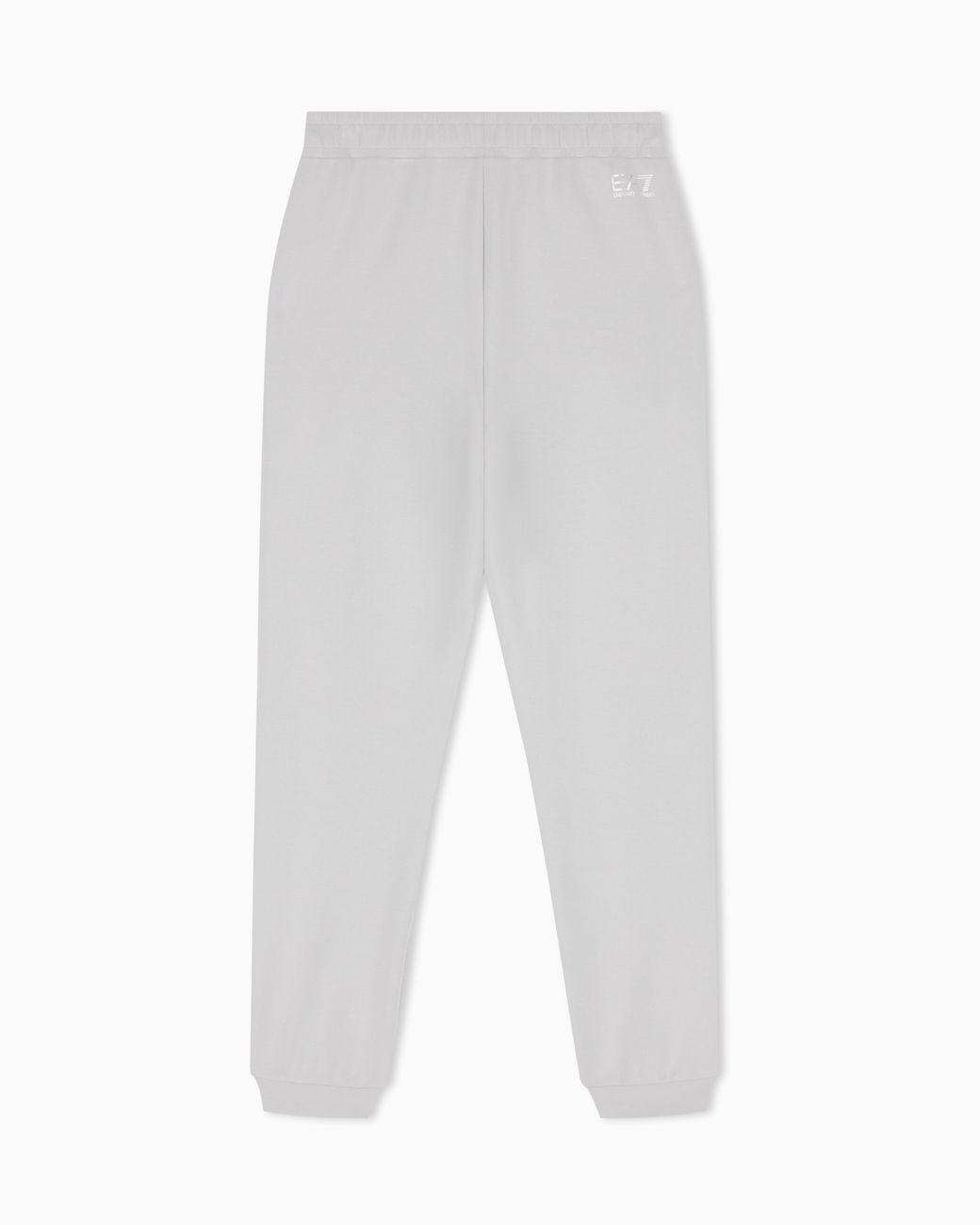 EA7 White Trousers Logo Series Regular Fit Jersey