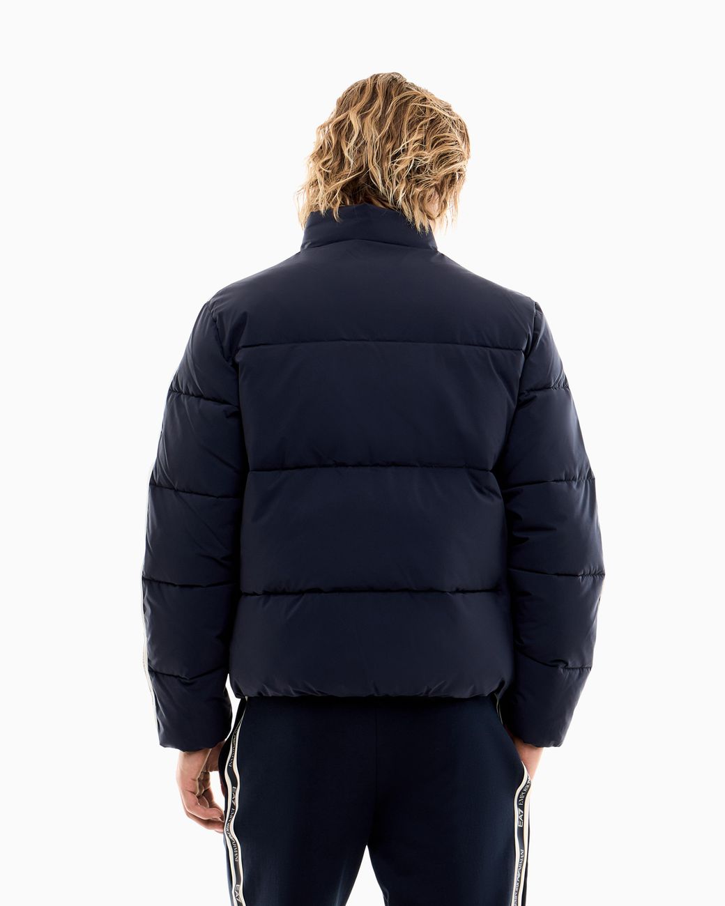 EA7 Blue Padded Logo Series Jacket for men