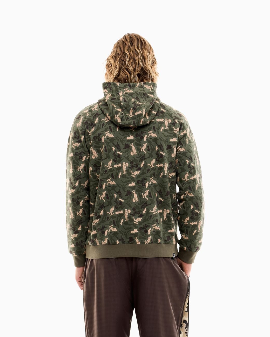 EA7 Green Full-Zip Hoodie Graphic Series for men