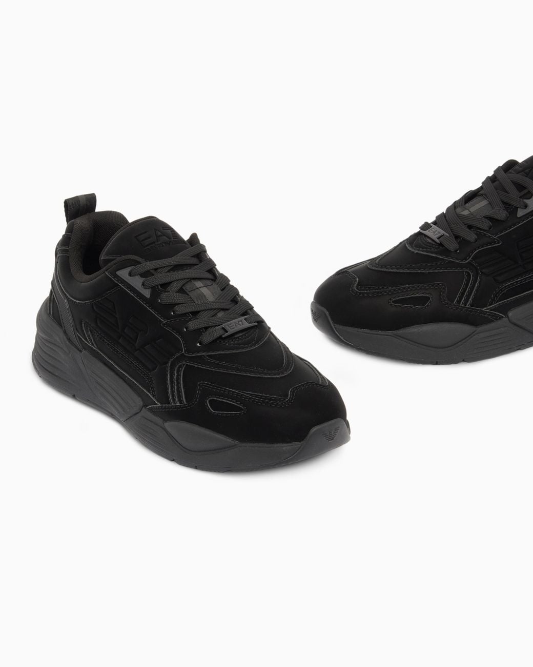 EA7 Black Sneakers Ace Runner Special With Rubber Soles