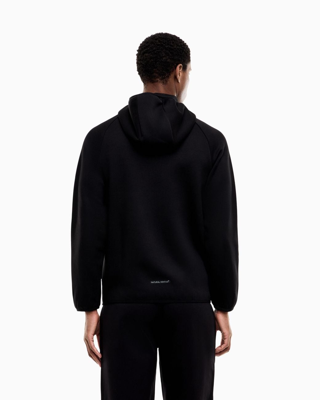 EA7 Blue Zip Hoodie Natural Ventus 7 Regular Fit for men