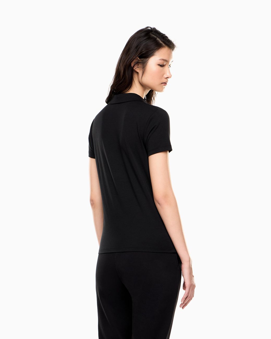 EA7 Black Evolution Short-Sleeved Polo Shirt