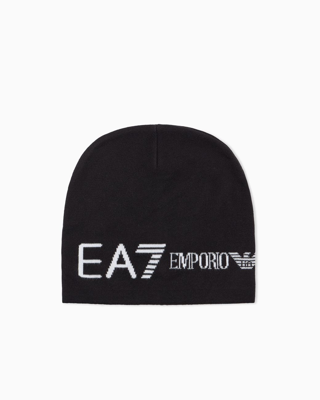 EA7 Black Strickbeanie Regularer Schnitt