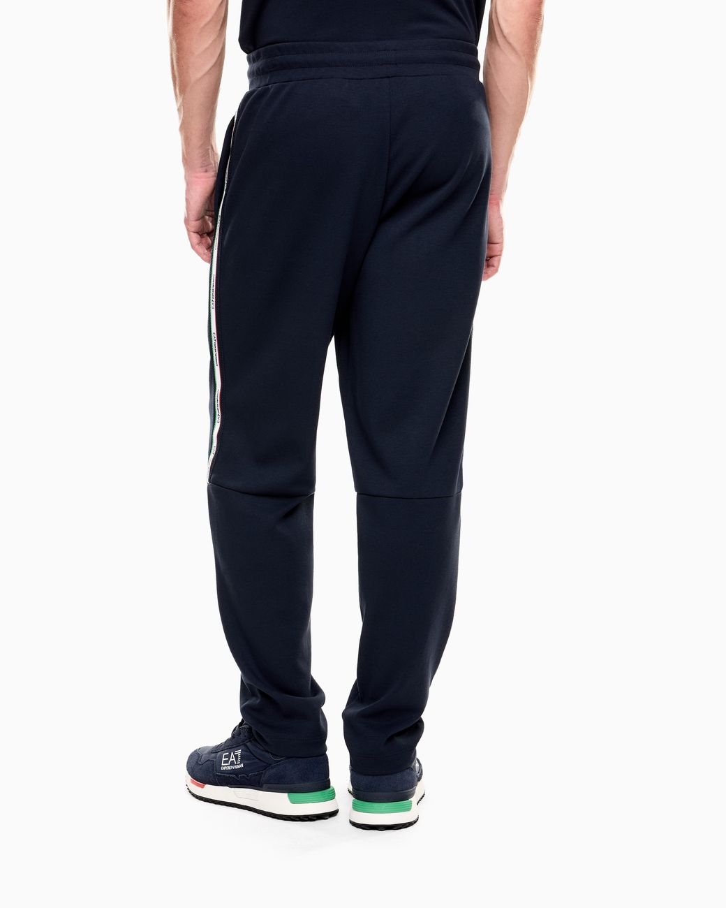EA7 Blue Italian Spirit Cotton-Blend Joggers for men