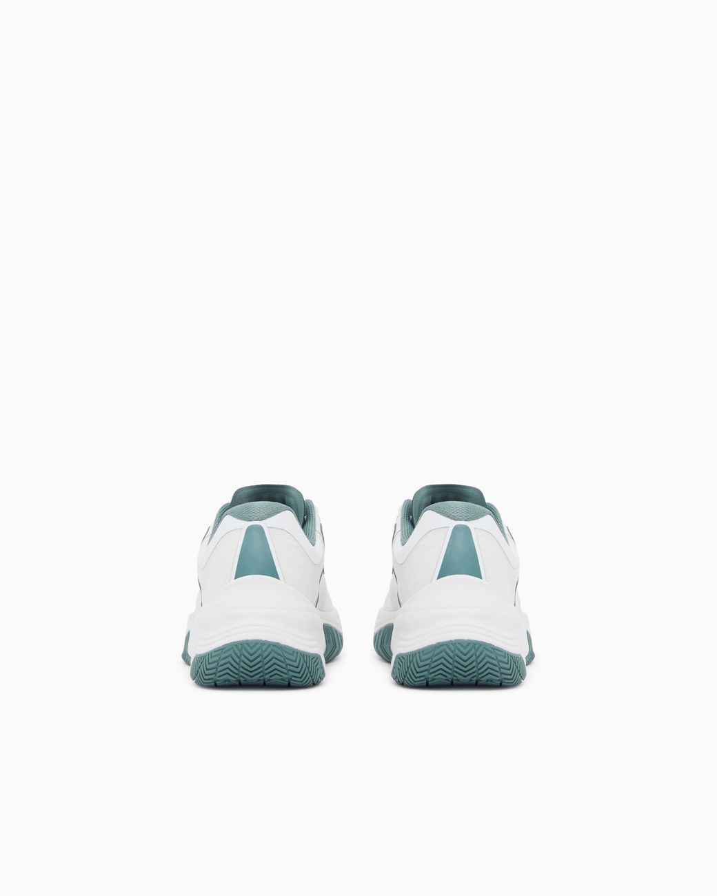 EA7 White Sneaker Aus Hartem Material Mit Schnürung New Padel