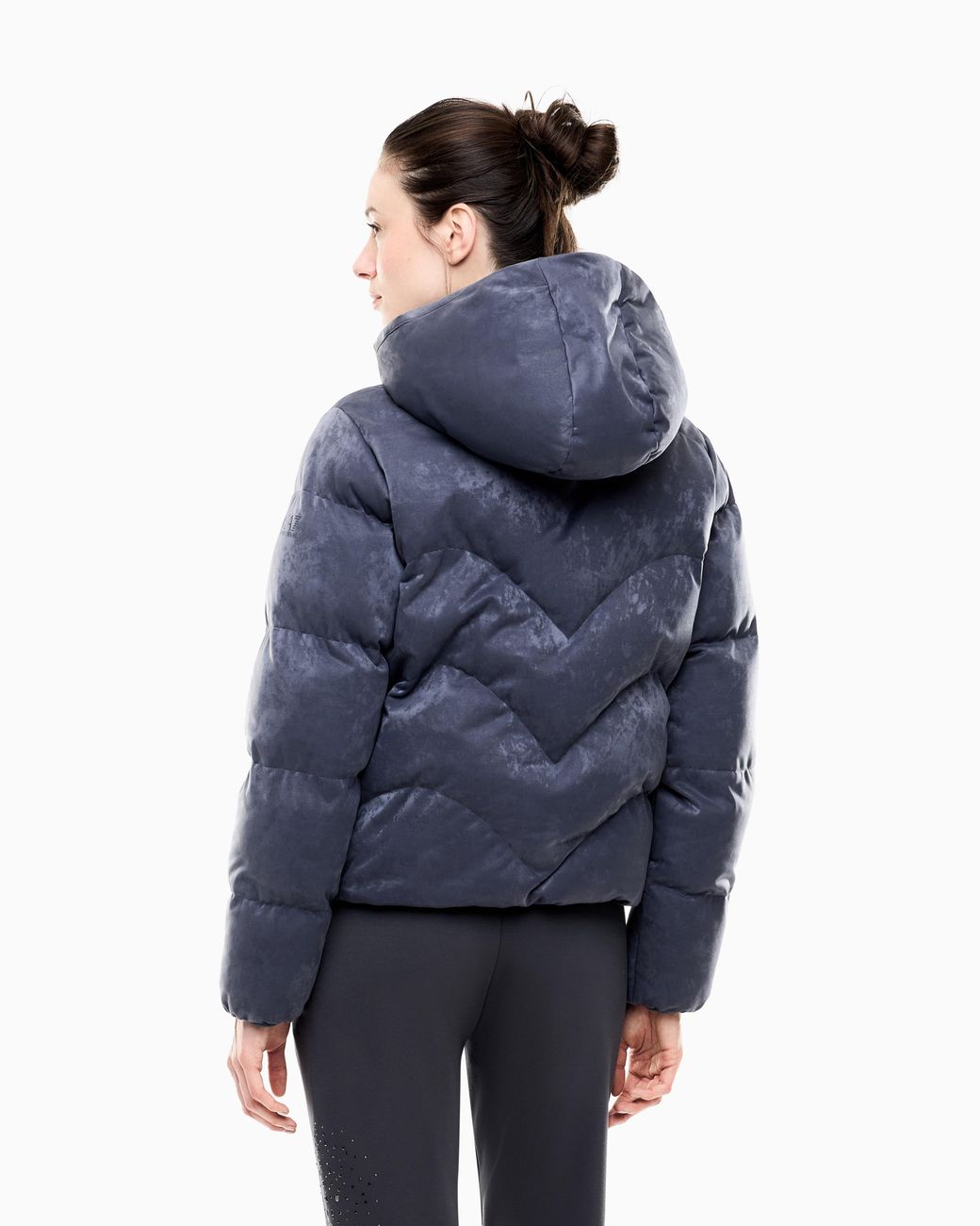 EA7 Blue Caban Coat Precious Regular Fit With Extra Padding