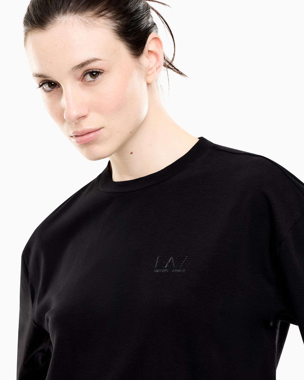 EA7 Black T-Shirt Short-Sleeve Oversized