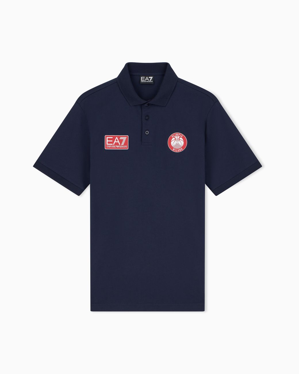 EA7 Armani Olimpia Milano Poloshirt Aus Reiner Baumwolle in Blue für Herren