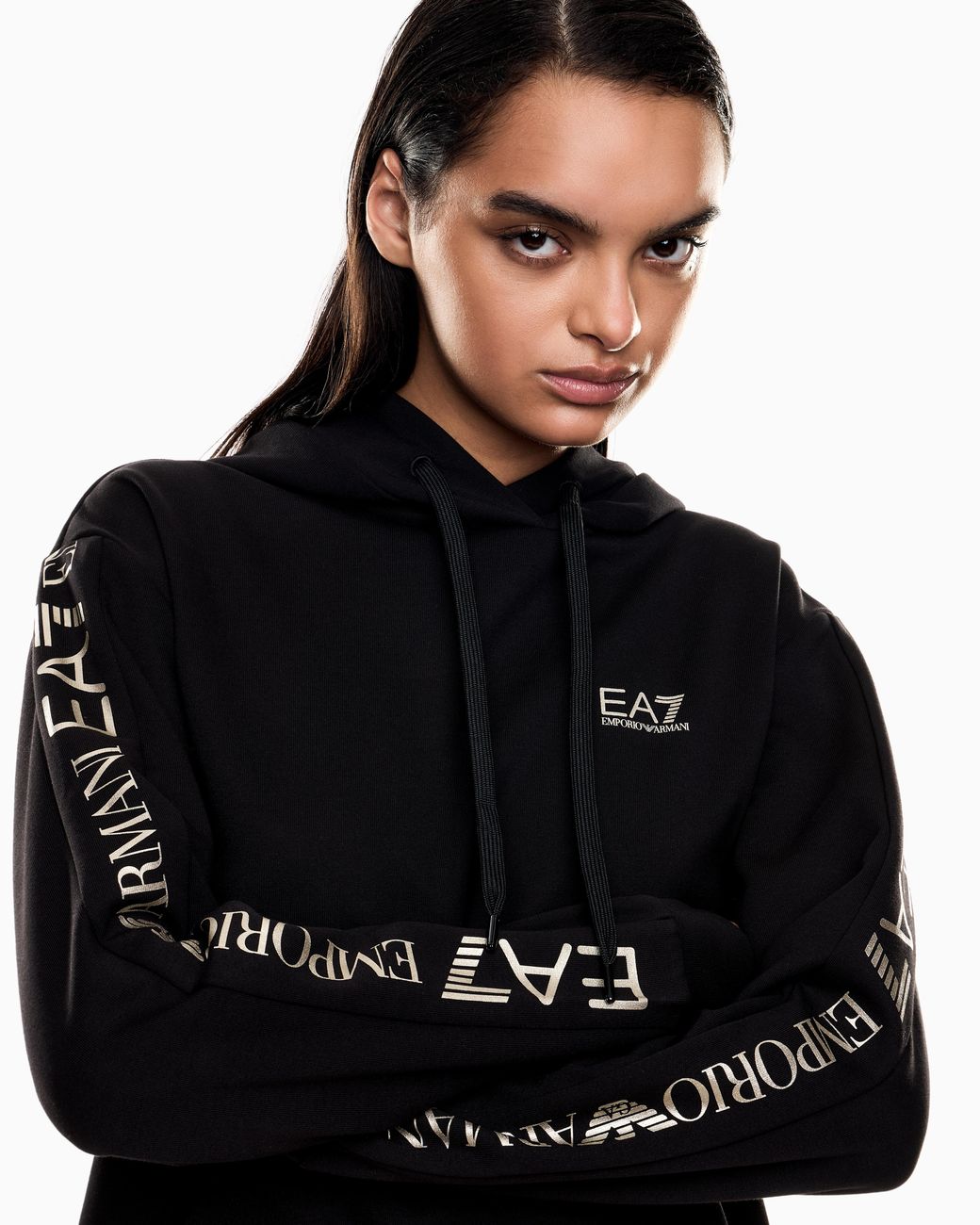 EA7 Blue Cotton-Blend Tracksuit