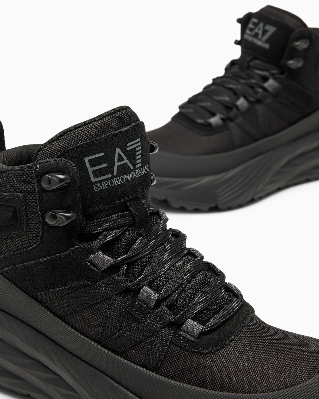 EA7 Black Crusher Sonic Boot Sneakers