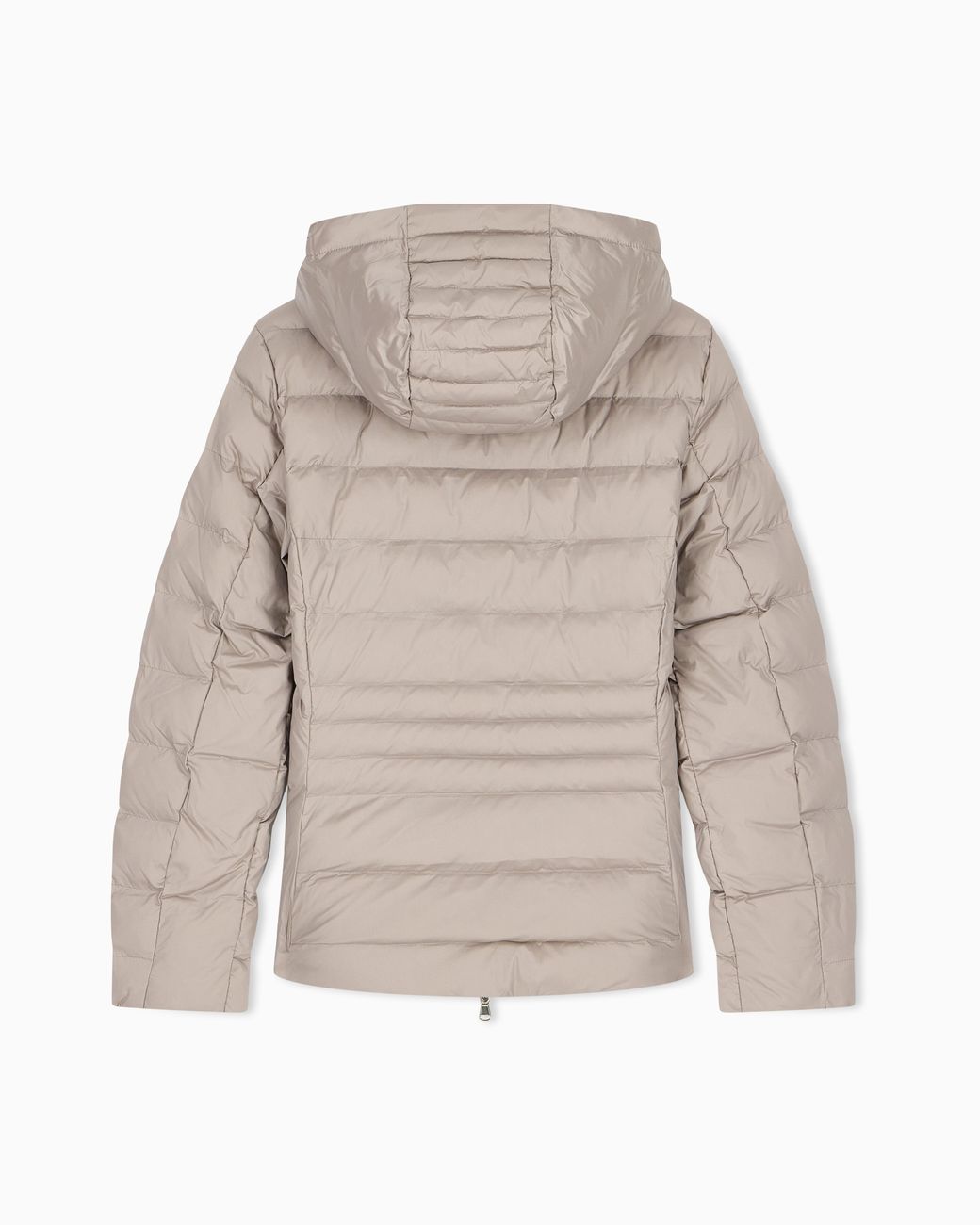 EA7 Natural Padded Jacket With A Fixed Hood And Front Zip Core Lady