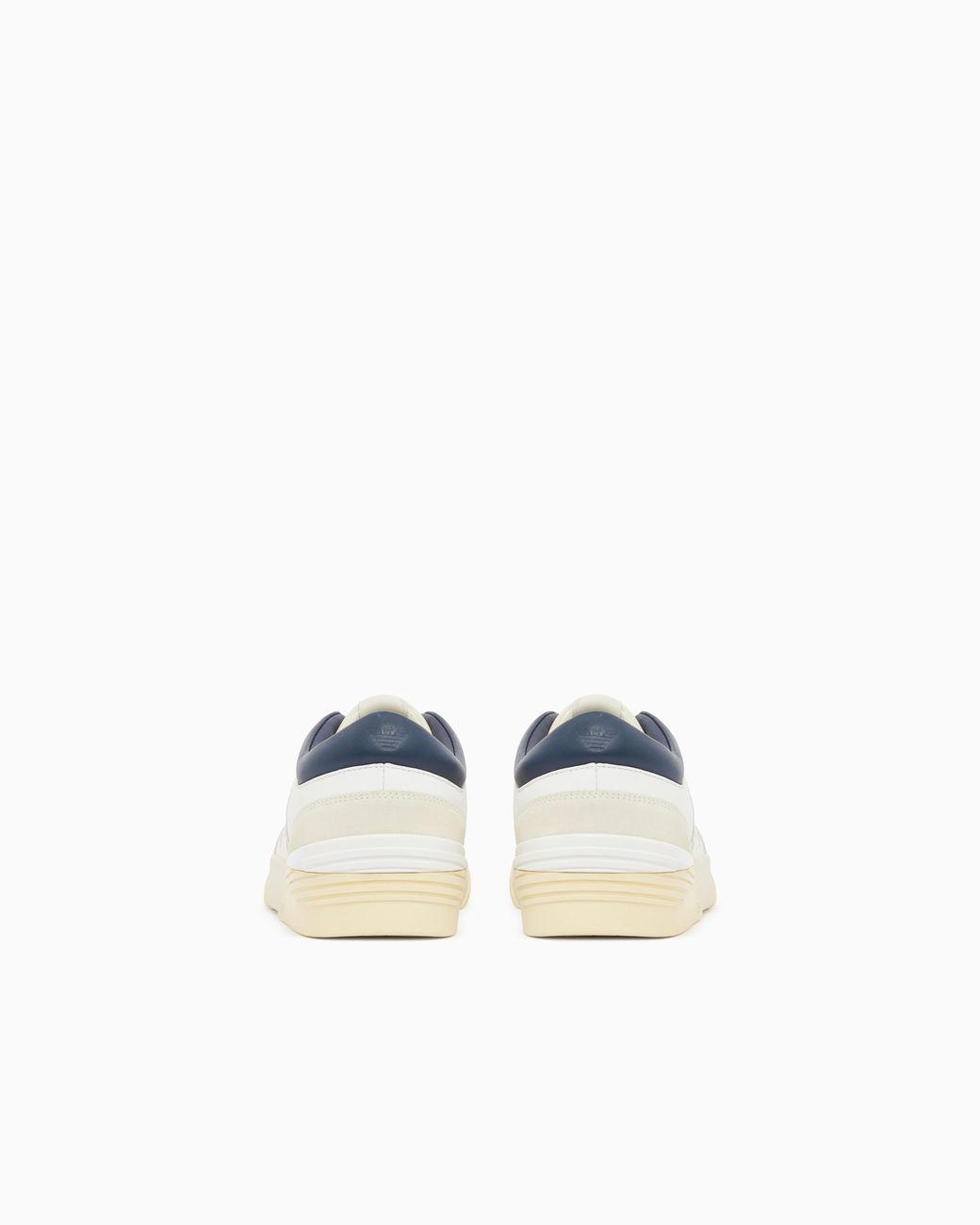 EA7 White Otg Pride Luxe Leather Sneakers With Suede Inserts