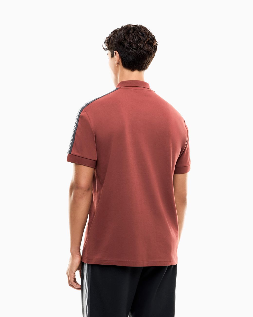 EA7 Red Polo Shirt Logo Series Regular Fit for men