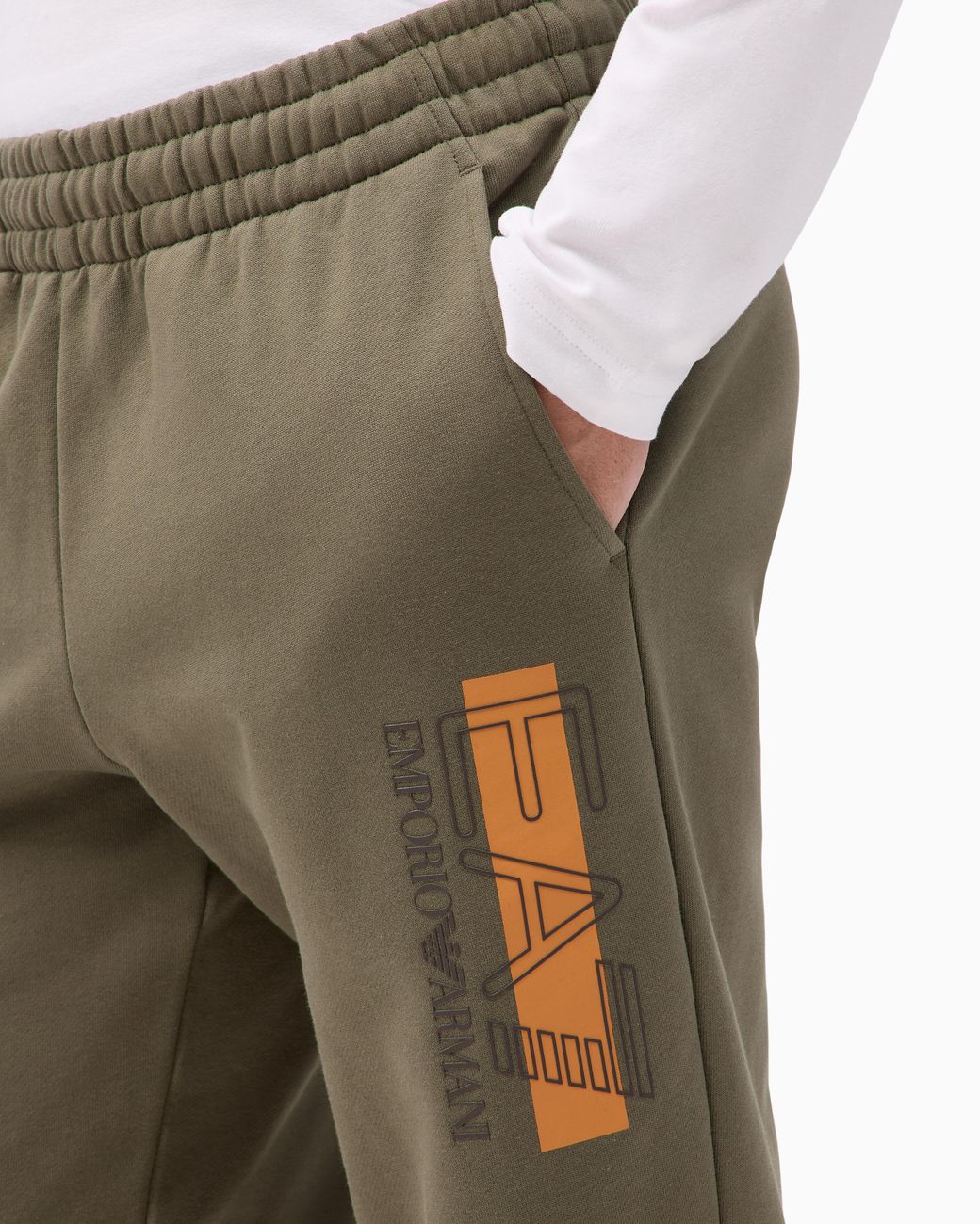 EA7 Green Slim-Fit Trousers Visibility for men