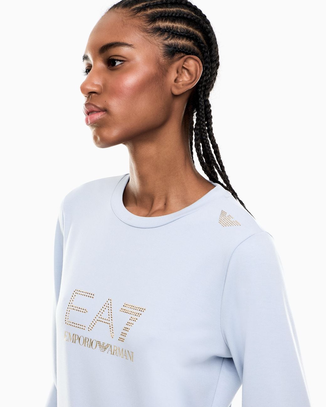 EA7 Blue Evolution Stretch Viscose-Blend Crew-Neck Sweatshirt