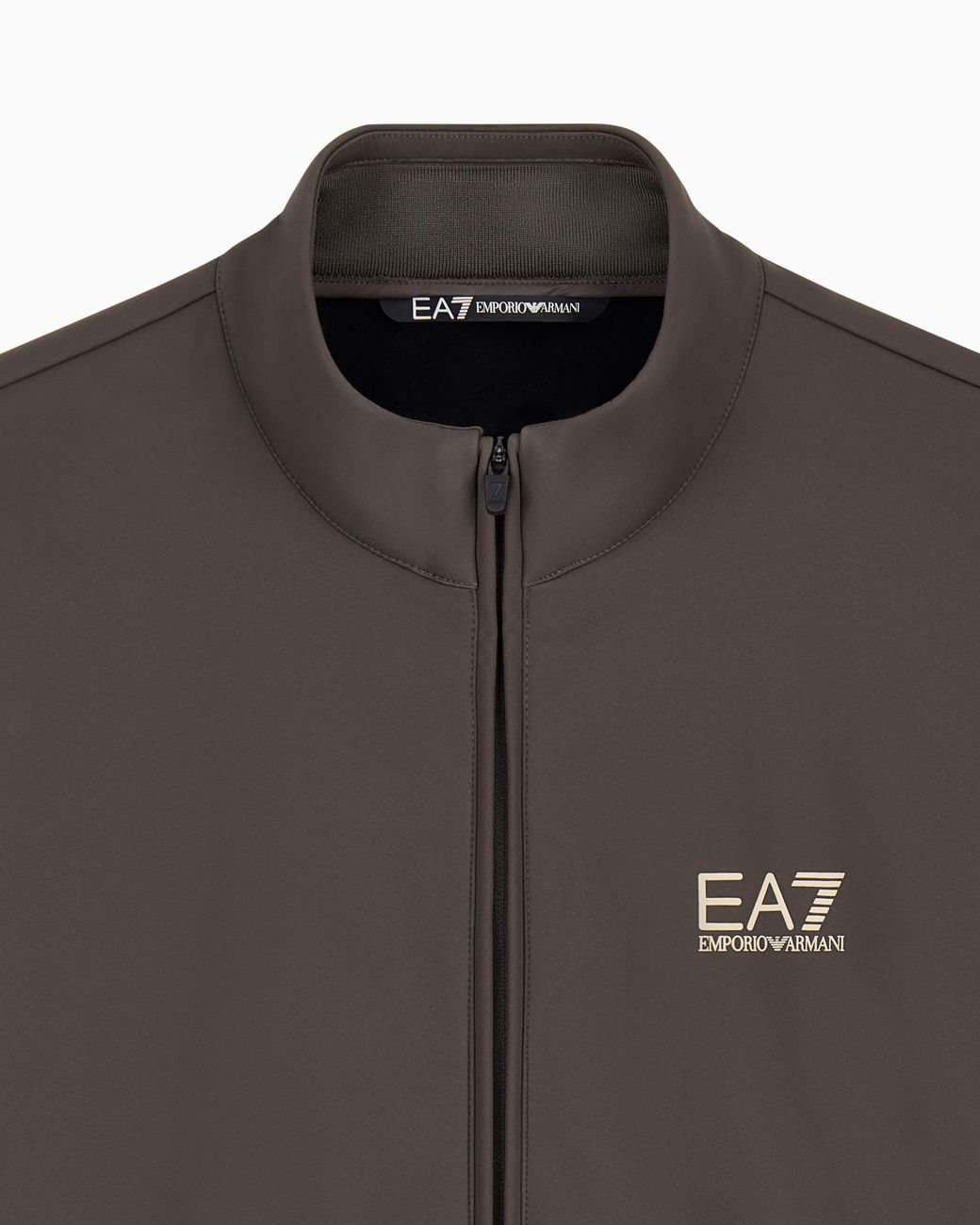 EA7 Brown Sweatshirt Golf Pro Regular Fit Technical With Rib Details for men
