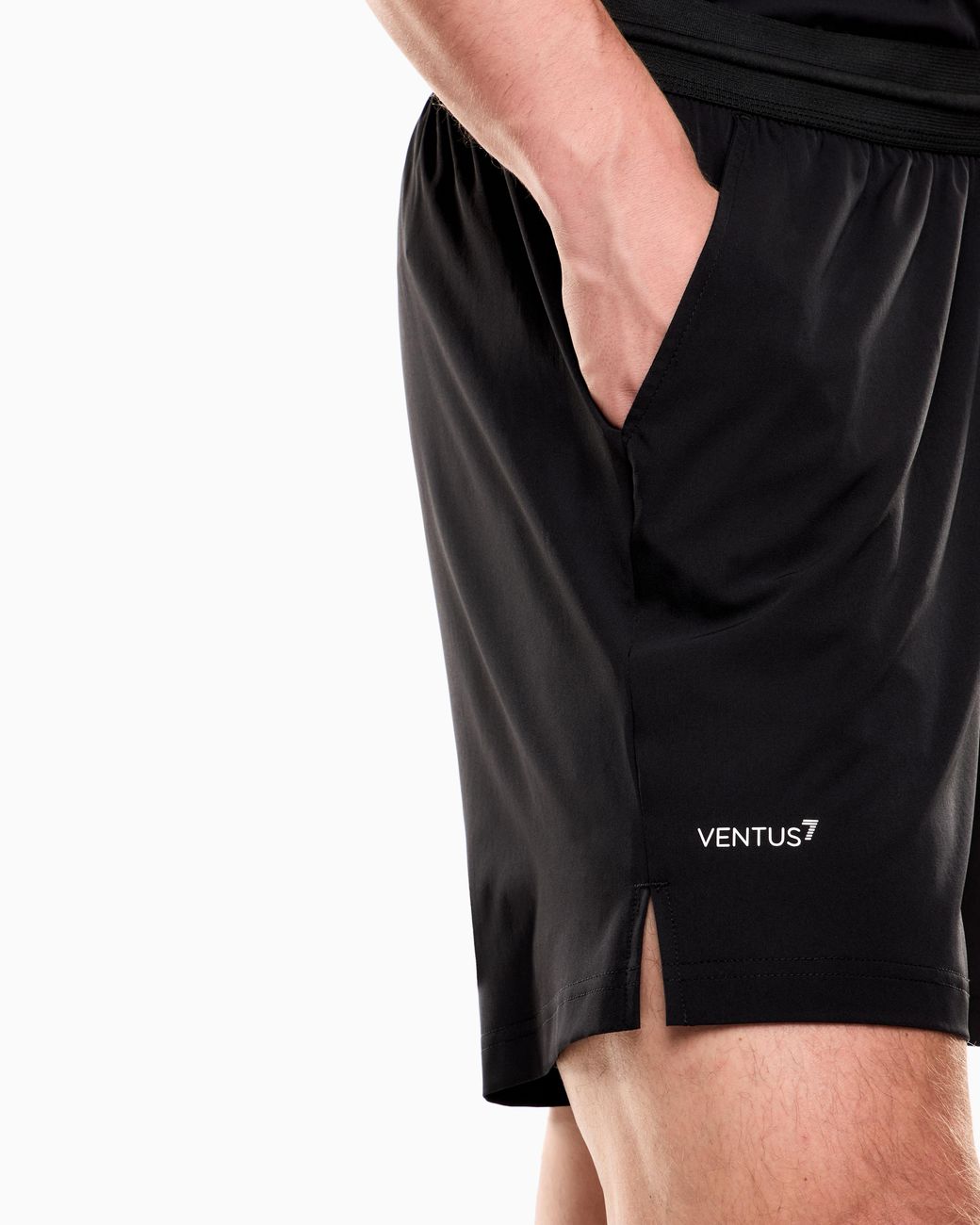 EA7 Black Ventus T-Shirt And Shorts Set for men