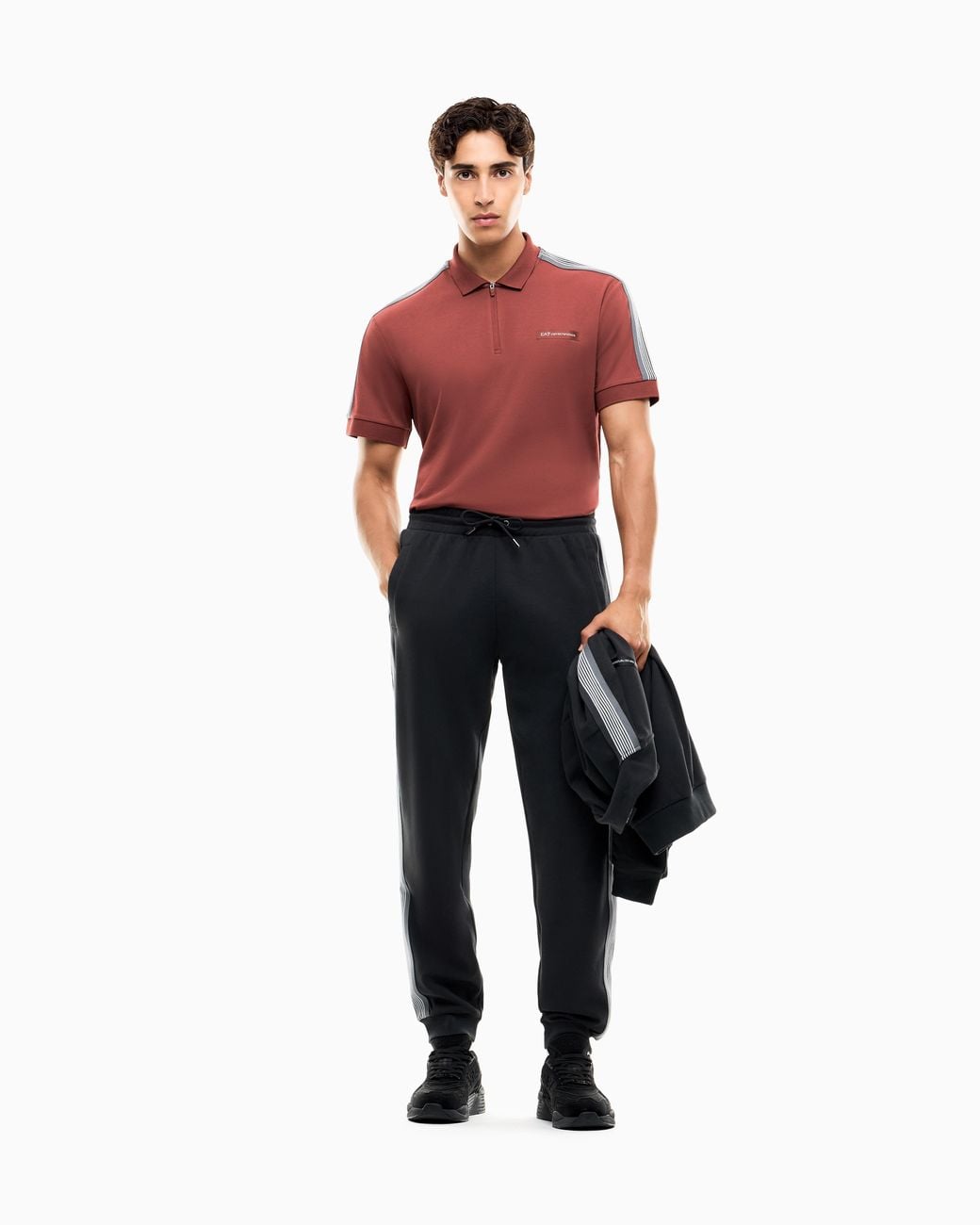 EA7 Red Polo Shirt Logo Series Regular Fit for men