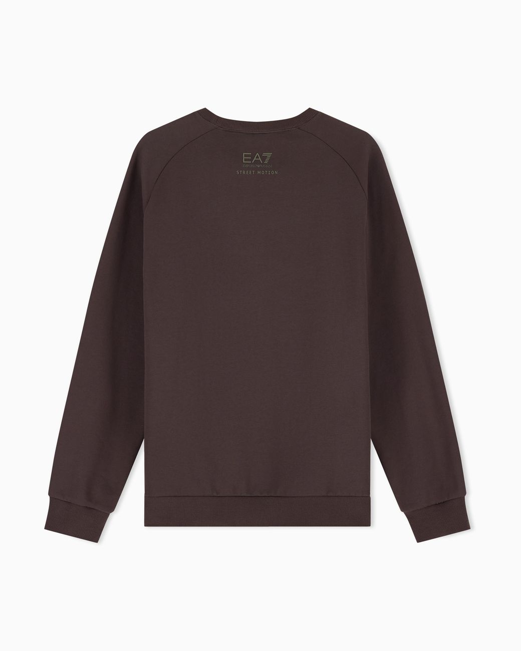 EA7 Brown Oversized Cotton Sweatshirt Graphic Series With Camouflage for men