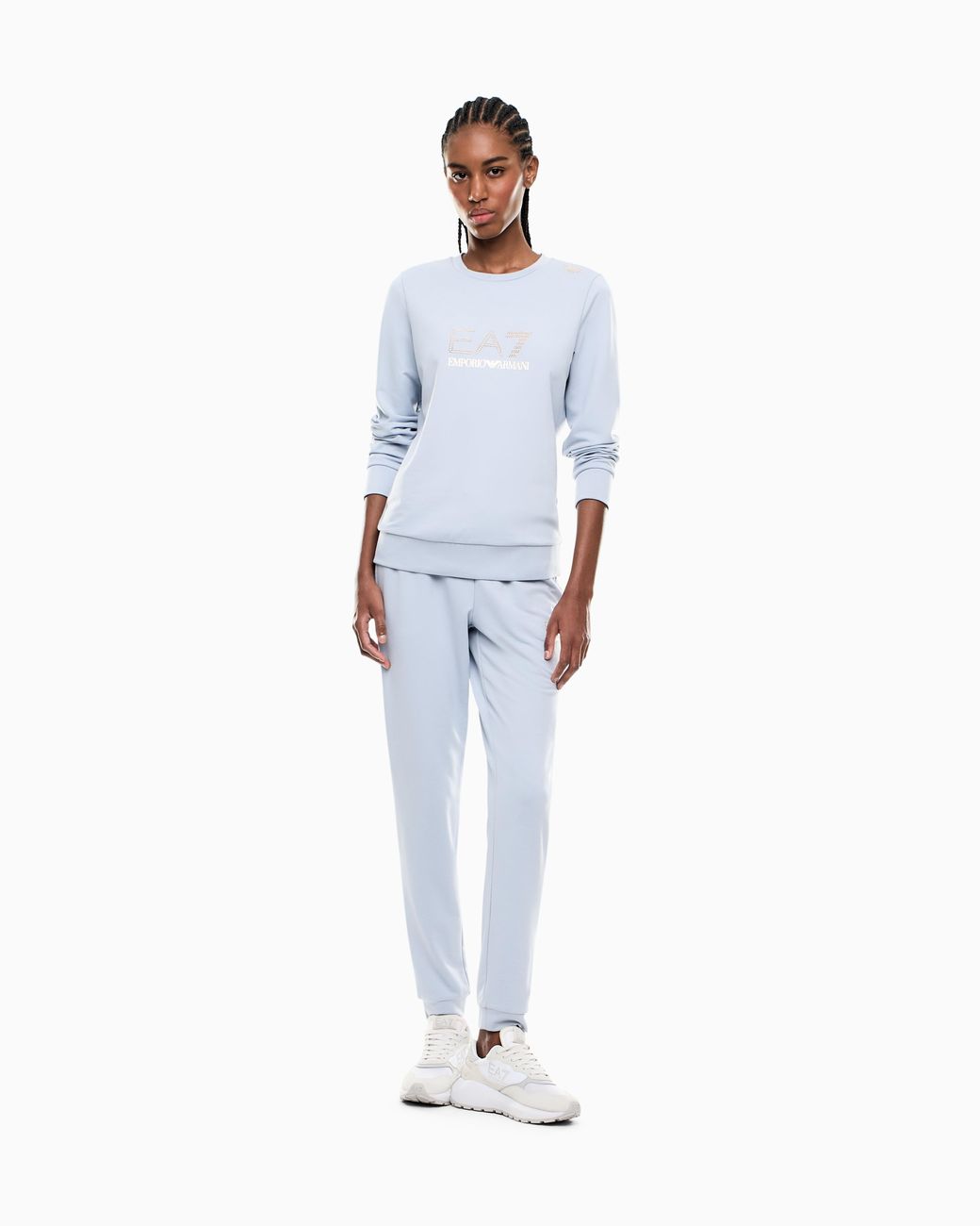 EA7 Blue Evolution Stretch Viscose-Blend Crew-Neck Sweatshirt